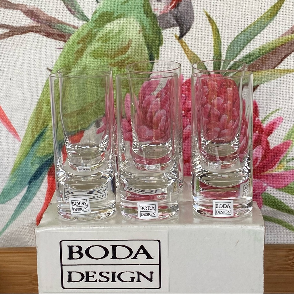 Six Boda Design Shot Glasses